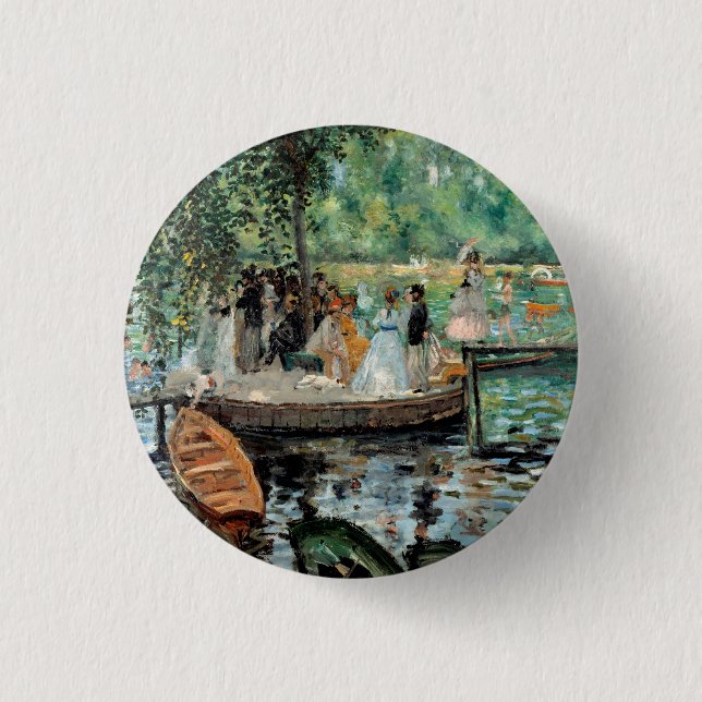 Badge Rond 2,50 Cm La Grenouillère Auguste Renoir (Devant)