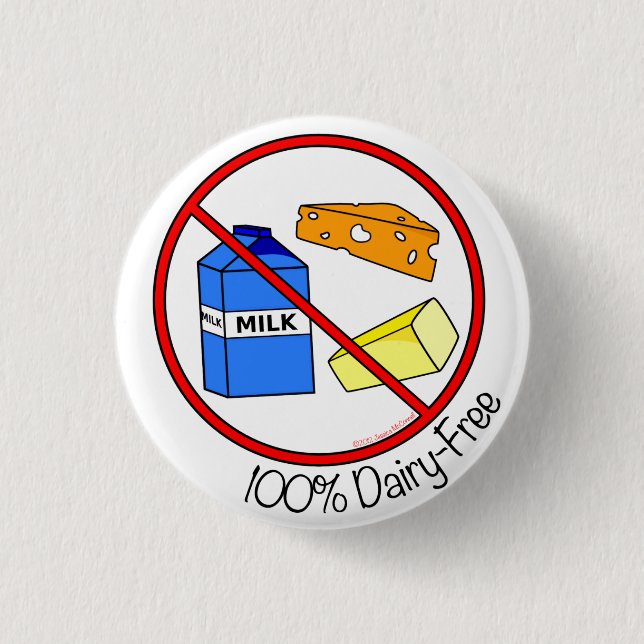 Badge Rond 2,50 Cm La laiterie 100% libèrent (Devant)