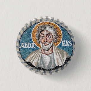 Badge Rond 2,50 Cm La mosaïque d'Andrew l'Apôtre