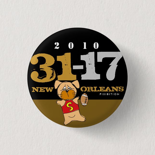 Badge Rond 2,50 Cm La Nouvelle-Orléans que Dat montrent au bouton de (Devant)