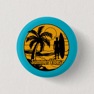 Badge Rond 2,50 Cm la plage