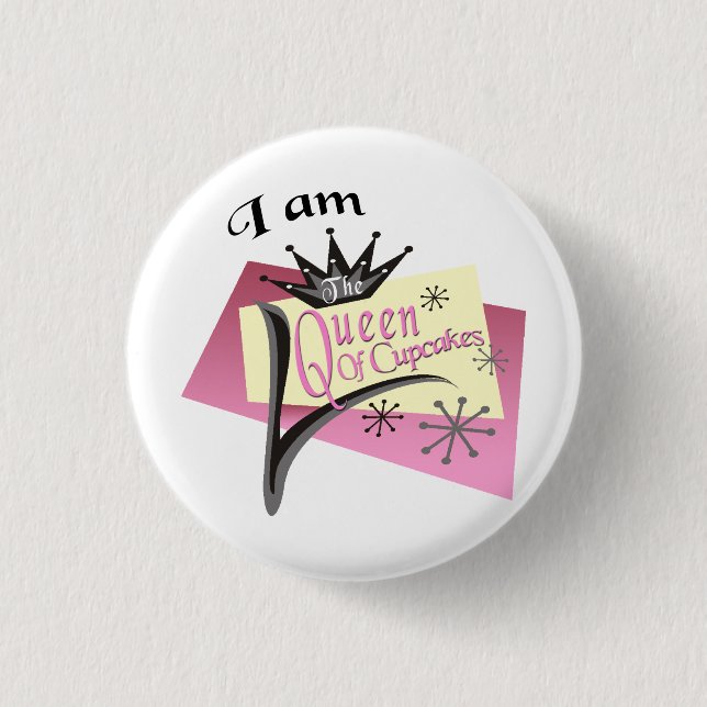 Badge Rond 2,50 Cm La Reine des petits gâteaux (Devant)