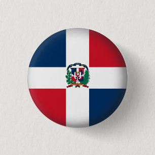Badge Rond 2,50 Cm La République Dominicaine ronde
