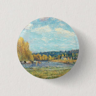 Badge Rond 2,50 Cm La Seine à Saint-Cloud Alfred Sisley