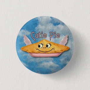 Badge Rond 2,50 Cm La tourte ailée vintage dans le ciel