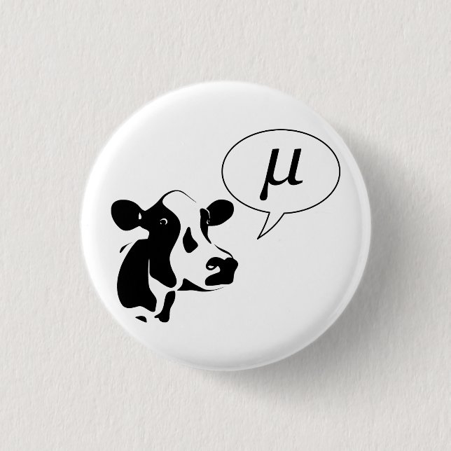 Badge Rond 2,50 Cm La vache scientifique va la MU (Devant)