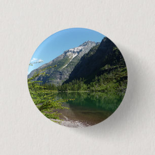 Badge Rond 2,50 Cm Lac Avalanche II dans le parc national de Glacier