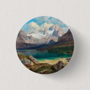 Badge Rond 2,50 Cm Lac Gosau Avec Vue Sur Le Massif Dachstein