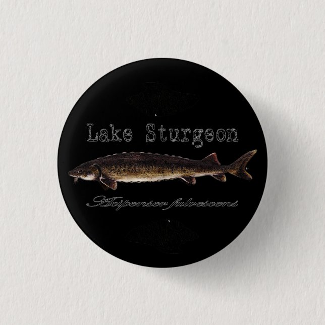 Badge Rond 2,50 Cm Lac Sturgeon (Devant)