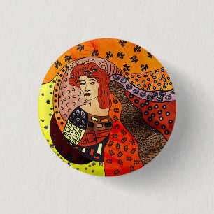 Badge Rond 2,50 Cm Lady Nature
