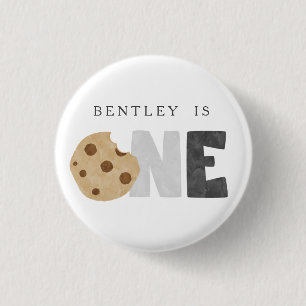 Badge Rond 2,50 Cm Lait et biscuits Premier anniversaire