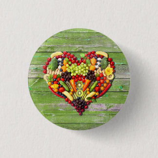 Badge Rond 2,50 Cm L'AMOUR DE VEGAN - ton coeur