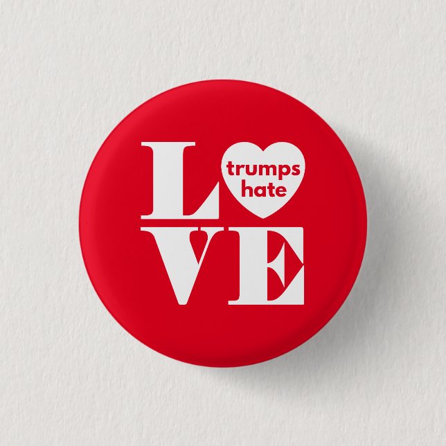Badge Rond 2,50 Cm L'amour domine la haine (Devant)