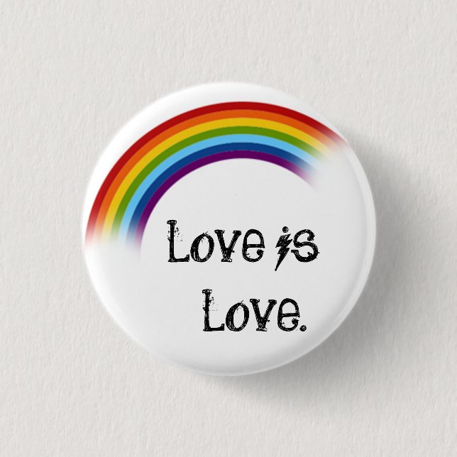Badge Rond 2,50 Cm L'amour est l'amour. (Devant)