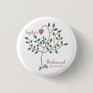 Badge Rond 2,50 Cm L'amour est profondément bouton enraciné de