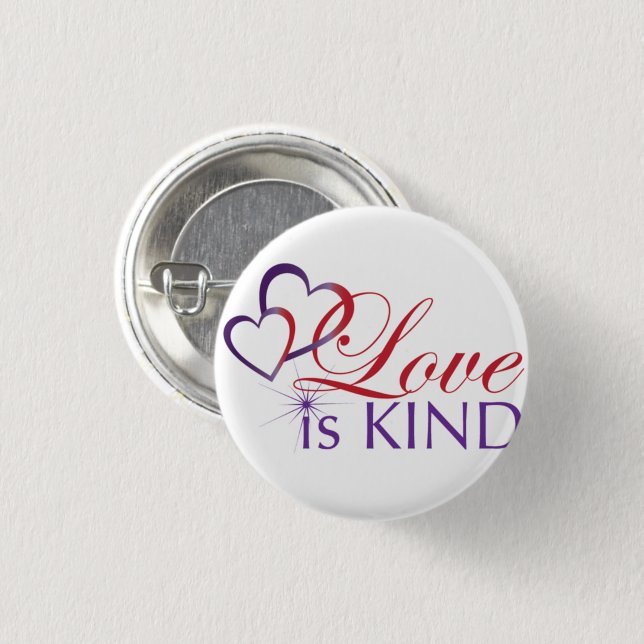 Badge Rond 2,50 Cm L'amour est un bouton (Devant & derrière)
