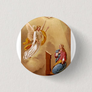 Badge Rond 2,50 Cm L'annonce de la Vierge Marie