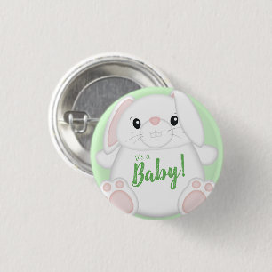 Badge Rond 2,50 Cm Lapin Lapin Baby shower Vert