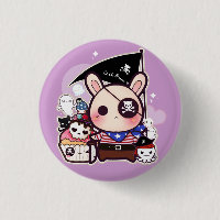 Lapin mignon de pirate avec le petit gâteau et le