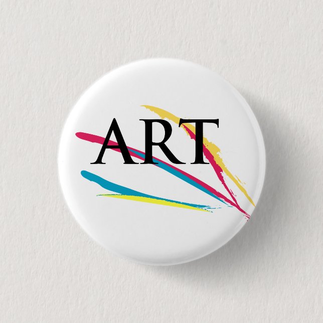 Badge Rond 2,50 Cm L'art Appreciator Paintdabs (Devant)
