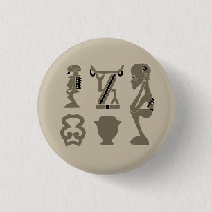 Badge Rond 2,50 Cm L'art tribal africain Abstrait
