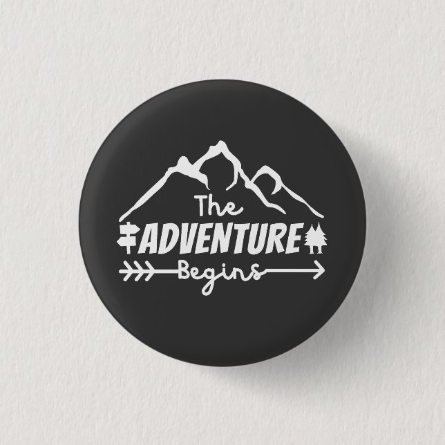 Badge Rond 2,50 Cm L'aventure commence  (Devant)