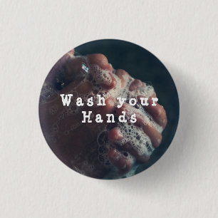 Badge Rond 2,50 Cm Laver les mains