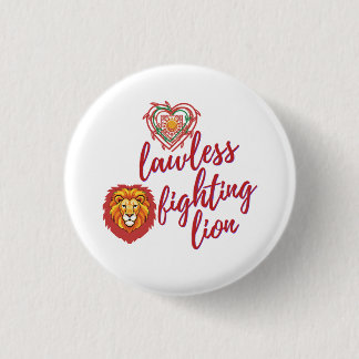 Badge Rond 2,50 Cm Lawless fighting lion