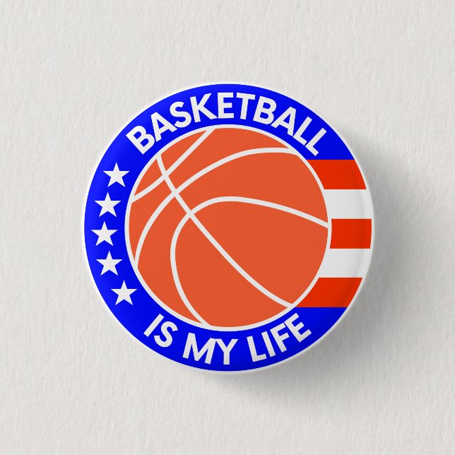 Badge Rond 2,50 Cm Le basket est ma vie ! (Devant)