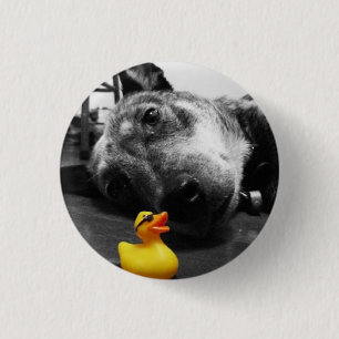 Badge Rond 2,50 Cm Le bouton en caoutchouc de canard "penche meilleur