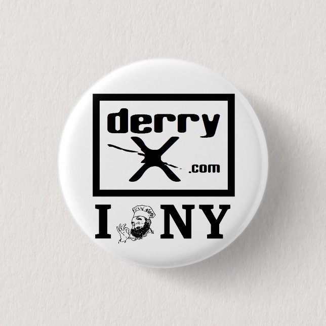 Badge Rond 2,50 Cm Le bouton stupéfiant du derryX NY d'I (Devant)
