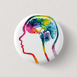 Badge Rond 2,50 Cm Le cerveau humain