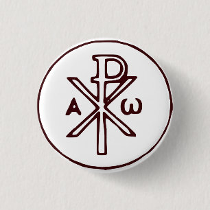 Badge Rond 2,50 Cm Le christogramme Chi-Rho symbole 