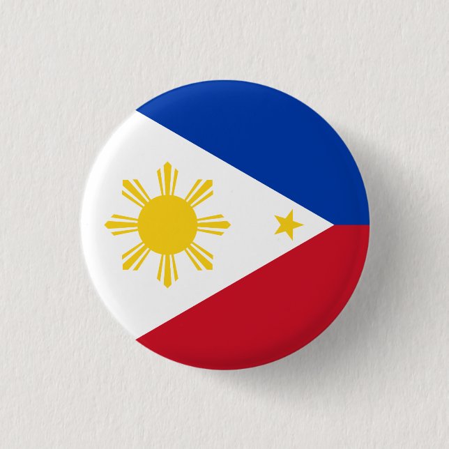 Badge Rond 2,50 Cm Le drapeau des Philippines (Devant)