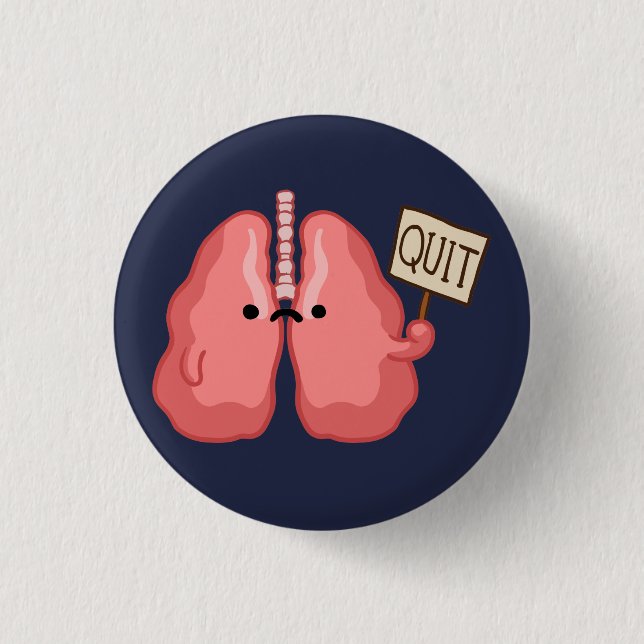 Badge Rond 2,50 Cm le fumeur ex a stoppé le tabagisme (Devant)