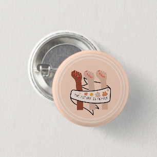 Badge Rond 2,50 Cm Le futur est féministe féminin