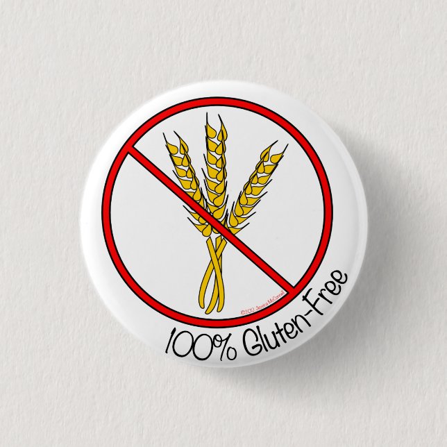Badge Rond 2,50 Cm Le gluten 100% libèrent (Devant)