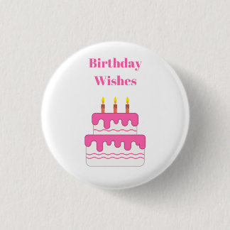 Badge Rond 2,50 Cm Le joyeux anniversaire souhaite l'insigne