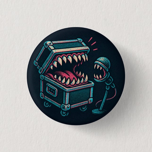 Badge Rond 2,50 Cm Le Mimique du karaoké (Devant)