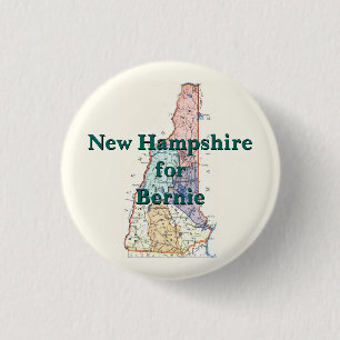 Badge Rond 2,50 Cm Le New Hampshire pour Bernie 2016