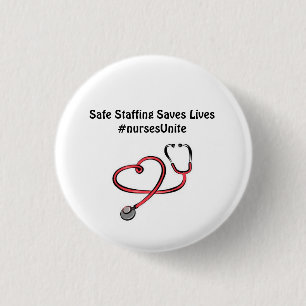 Badge Rond 2,50 Cm Le personnel sûr sauve les vies…. Portez-le !