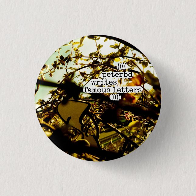 Badge Rond 2,50 Cm le peterbd écrit les lettres célèbres (Devant)