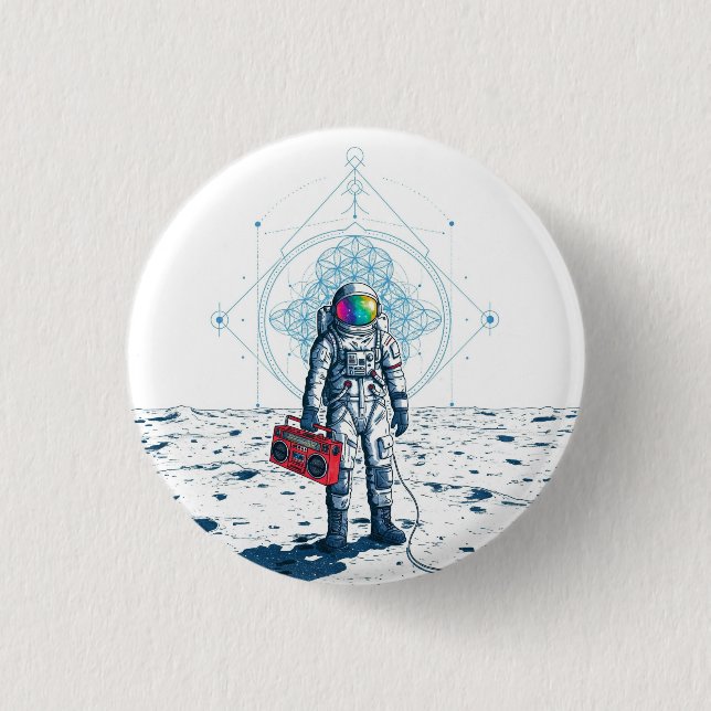 Badge Rond 2,50 Cm Le psychonaut (Devant)