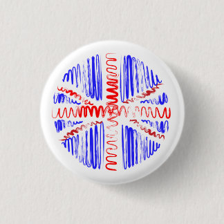 Badge Rond 2,50 Cm Le R-U sur le blanc