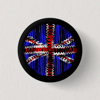 Badge Rond 2,50 Cm Le R-U sur le noir