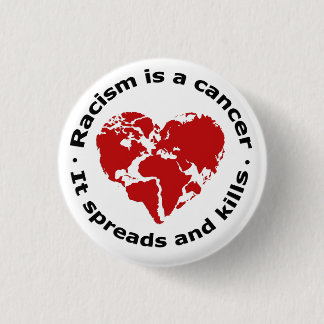 Badge Rond 2,50 Cm Le racisme est le cancer