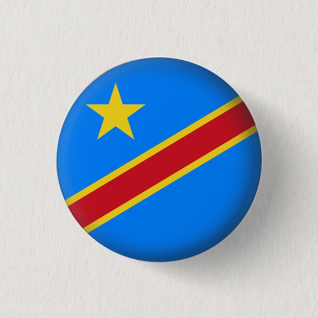 Badge Rond 2,50 Cm Le République démocratique du Congo rond (Devant)