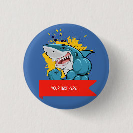 BADGE ROND 2,50 CM LE REQUIN