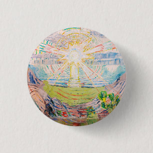 Badge Rond 2,50 Cm Le Soleil par Edvard Munch