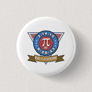 Badge Rond 2,50 Cm Le symbole de jour de pi pour des ballots de maths